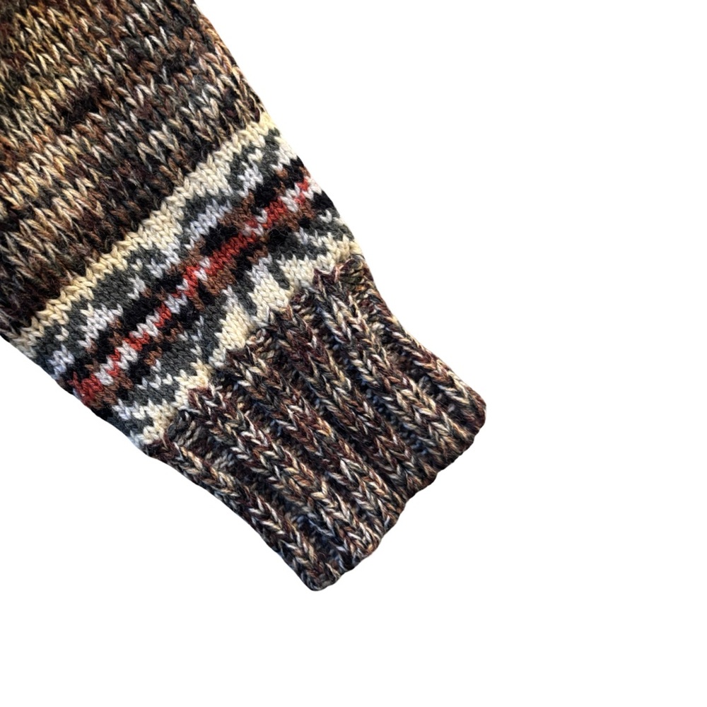 🐴Vintage Fair Isle Marled Zipper Cardigan, Size Small - Picture 7 of 9
